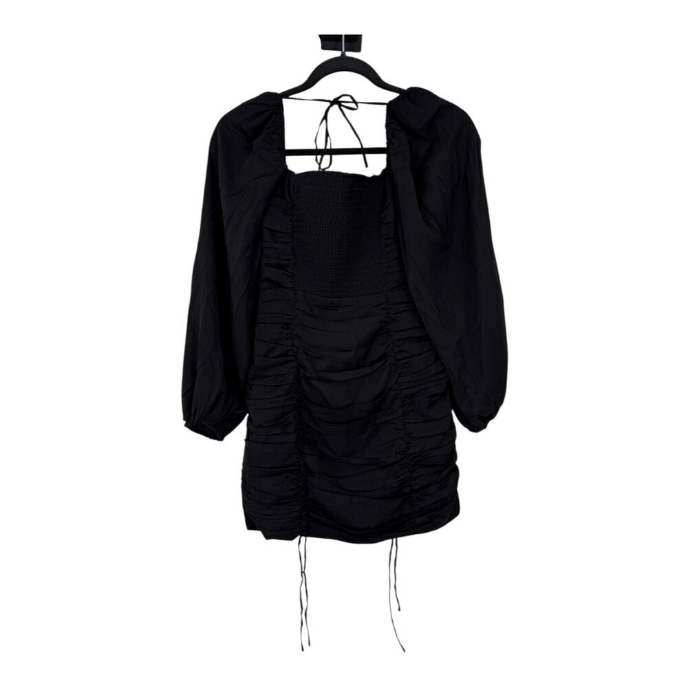 Astr the Label dress Mardi ruched lace trim mini black size Small S
